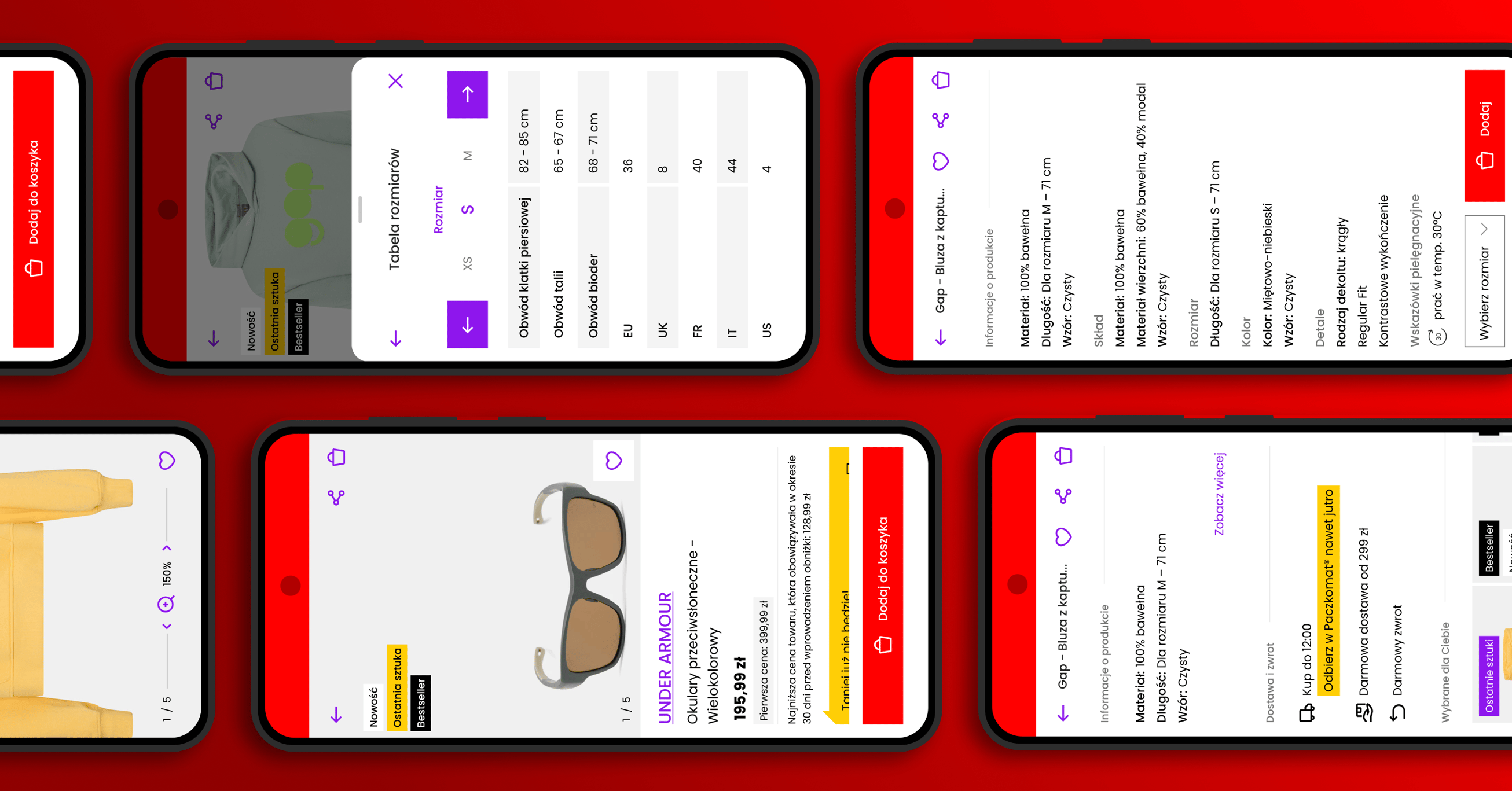 Phone mockup with eCommerce product page